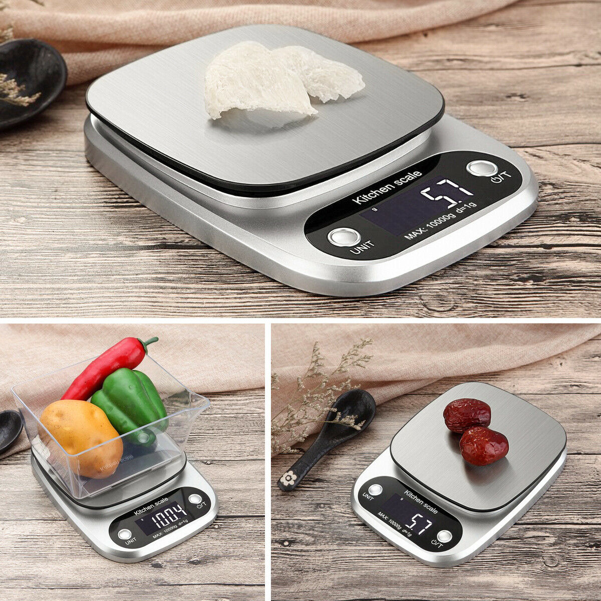 Digital Kitchen Food Scale 22lb/1g Multifunction w/ Tare Function Weight  Balance